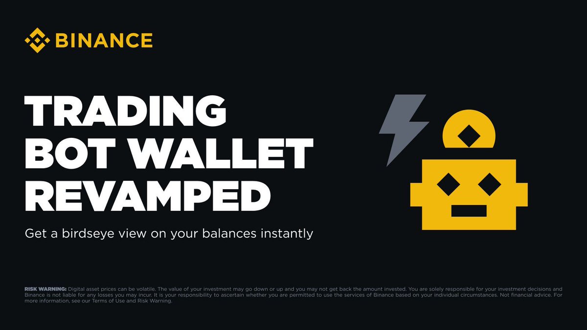 Our new trading Bot wallet interface is live on app.

It’s now easier view to track your different wallet balances.

Learn more 👉 binance.com/en/support/faq…