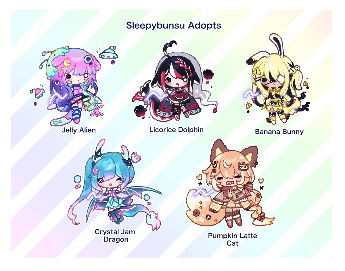 Sleepybunsu's tweet image. 💎 Adoptables are now open!! 💎

🔁 is appreciated 🙏💕

Which one is your favorite? :D

Adopt here ⬇️