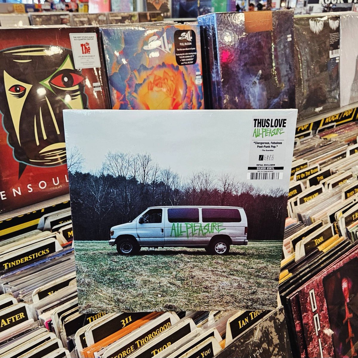 "All Pleasure" by <a href="/thuslovemusic/">THUS LOVE</a> is out now on silver vinyl via <a href="/capturedtracks/">Captured Tracks</a>! These songs are sweeping and soaring, grandiose and gritty. It's rock 'n' roll at its finest, with a glossy dark patina over a warm-hearted, joyful center.

Get the LP here: bit.ly/3YOCmLI