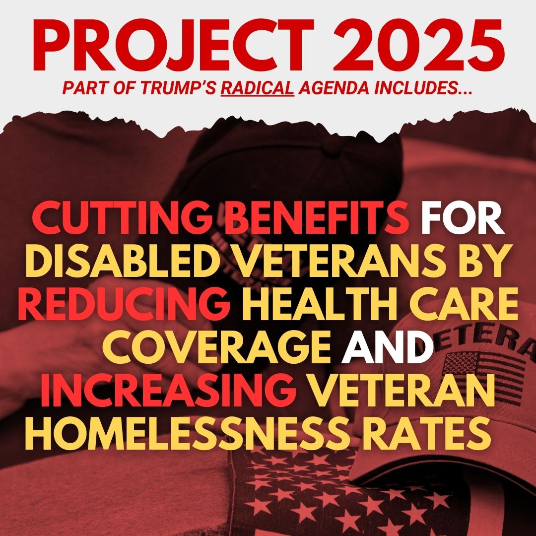 RepGonzalez's tweet photo. Project 2025 seeks to cut disablility benefits and reduce health care coverage and housing assistance, for veterans.

I have proudly supported legislation for our veterans in #TX34 and have consistently called for the construction of a new VA Hospital right here in South Texas. https://t.co/EHpBttNi3M
