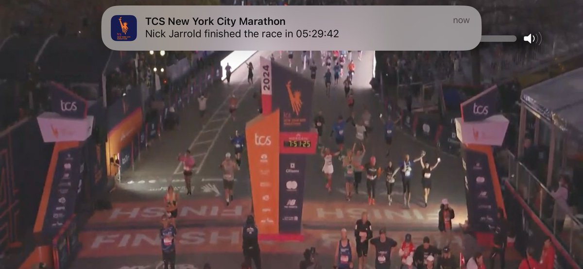 I am beyond words. So much respect for my colleague and good friend <a href="/NickJarrold79/">Nick Jarrold</a> for completing the NYC marathon today. I doff my cap to you sir!