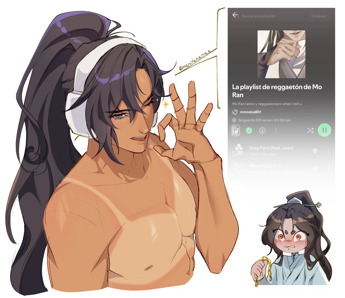 nanitonanaa's tweet photo. dibujo en honor a la playlist de mi estimado @lxcmalewife 

- playlist: https://t.co/bKdluhjMLS https://t.co/NhqqJytL1k