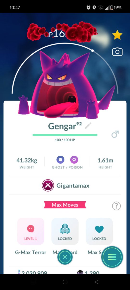 sergalboi's tweet photo. Some recent Pokemon Go stuff

I really want a good shiny gigantamax Gengar (though rare to get enough trainers in our area for them) https://t.co/4zTTYNcq5j