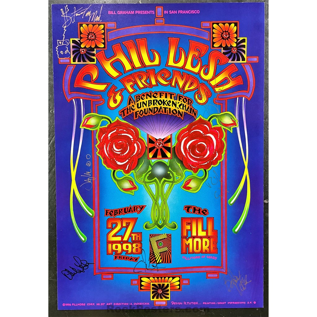 SFRockPosters's tweet image. 🎸 NEW POSTERS JUST ARRIVED! 🎸

NF-317 - Phil Lesh &amp;amp; Friends - Randy Tuten Signed - 1998 Poster - The Fillmore - Excellent

l8r.it/pPj9

#bandposter #concertposter #grateful_dead_history #gratefulklani #sanfrancisco #jerrygarcia #gratefuldead #bobweir #phillesh