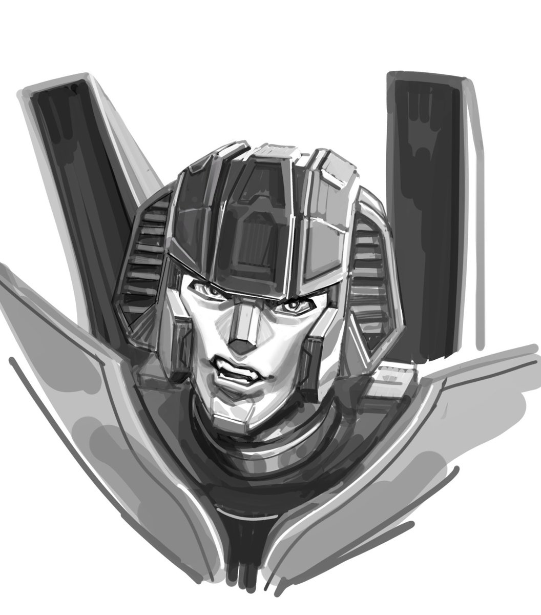 ewebielska's tweet image. Wip for an idea I have, accidentally turned into a cvnty value study #starscream