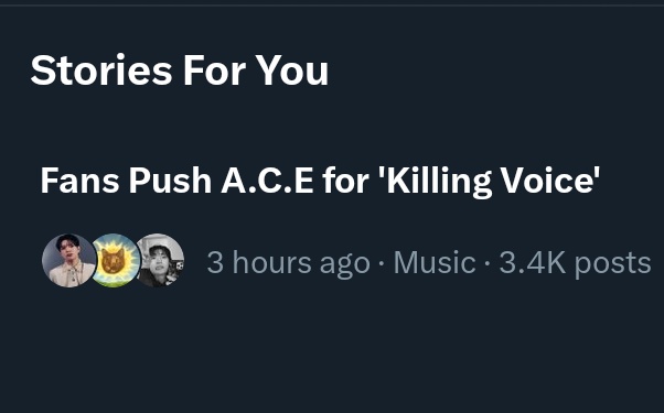 sehnippoppo's tweet photo. We were saying things like "maybe dingo won't see our tweets but it may get beat interactive attention!!" but we didn't know the members would see it and junhee would start a live because he was happy an shocked about us trending A.C.E on Killing Voice 🥹❤️ https://t.co/RnH2uUA6GZ