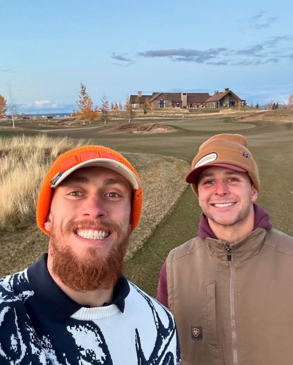 OurSf49ers's tweet photo. #49ers George Kittle and Brock Purdy during the bye week together ❤️💛 https://t.co/RFib5P46gr
