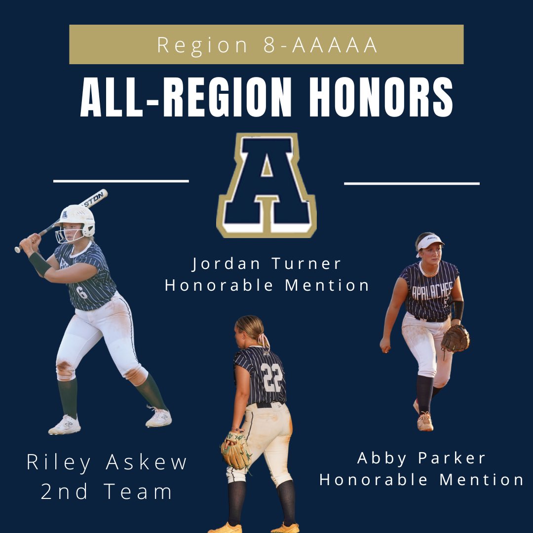 Apalachee Fastpitch (@cheefastpitch) on Twitter photo ⭐️REGION 8-AAAAA ALL-REGION HONORS⭐️
2nd Team: <a href="/RileyAskew16/">Riley Askew</a>
Honorable Mention: <a href="/AbbyParker07/">Abby Parker</a> and <a href="/turnerjordan06/">Jordan Turner</a>
GO CHEE!! 😼 ⭐️REGION 8-AAAAA ALL-REGION HONORS⭐️
2nd Team: <a href="/RileyAskew16/">Riley Askew</a>
Honorable Mention: <a href="/AbbyParker07/">Abby Parker</a> and <a href="/turnerjordan06/">Jordan Turner</a>
GO CHEE!! 😼