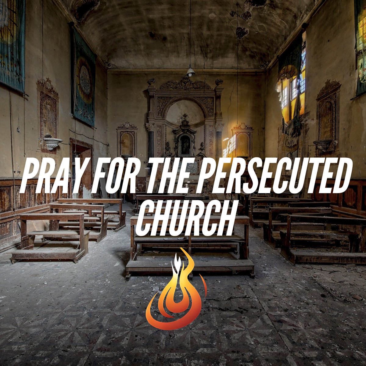BurnAtlanta's tweet photo. Today is National Day Of Prayer For The Persecuted Church! Christians around the world face intense persecution for their faith, enduring imprisonment, violence, discrimination, and even death. Joining in prayer is an impactful way to support our brothers and sisters. https://t.co/lBXEADmr9O