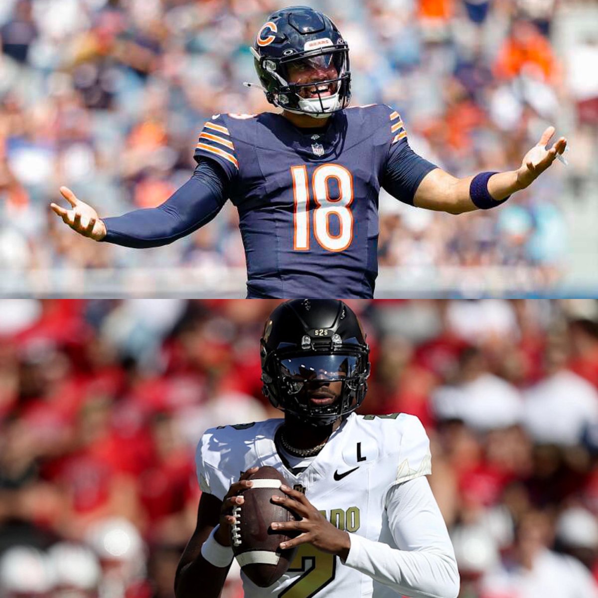 BeerlyFootball's tweet photo. If both QBs were in the same draft.. Who would you take first ⏰ https://t.co/lOSV4XYI5j