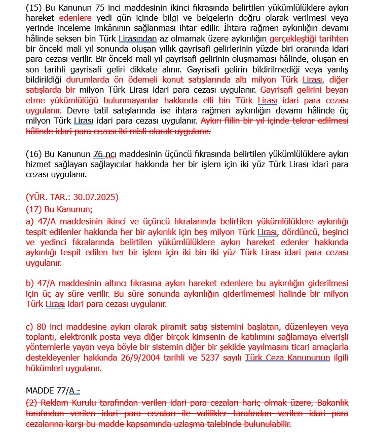 30.10.2024 Tarihli RG'de Yayınlanan 7529 Sayılı Kanunla 6502 Sayılı Tüketicinin Korunması Hakkında Kanunda, Tüketici Kredi Sözleşmelerinin mesafeli kurulabileceğine, kalıcı veri saklayıcı ile tüketici talebinin alınabileceğine, “doğrudan satışlar”a dair değişiklikler yapılmıştır.