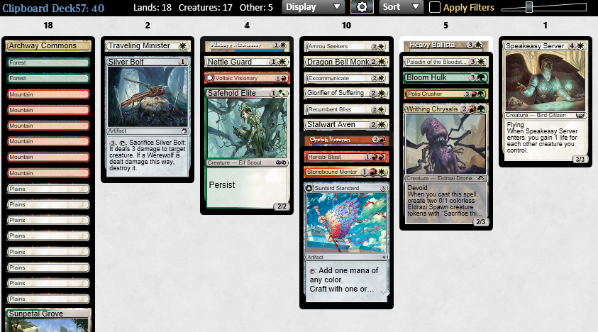 Undefeated in the last 3 chaos drafts in my server with 4-dropless Jund and bomb 4-drops Naya! (As for the third draft, I hosted it but wasn't in the pod, which sounds undefeated to me 😉)