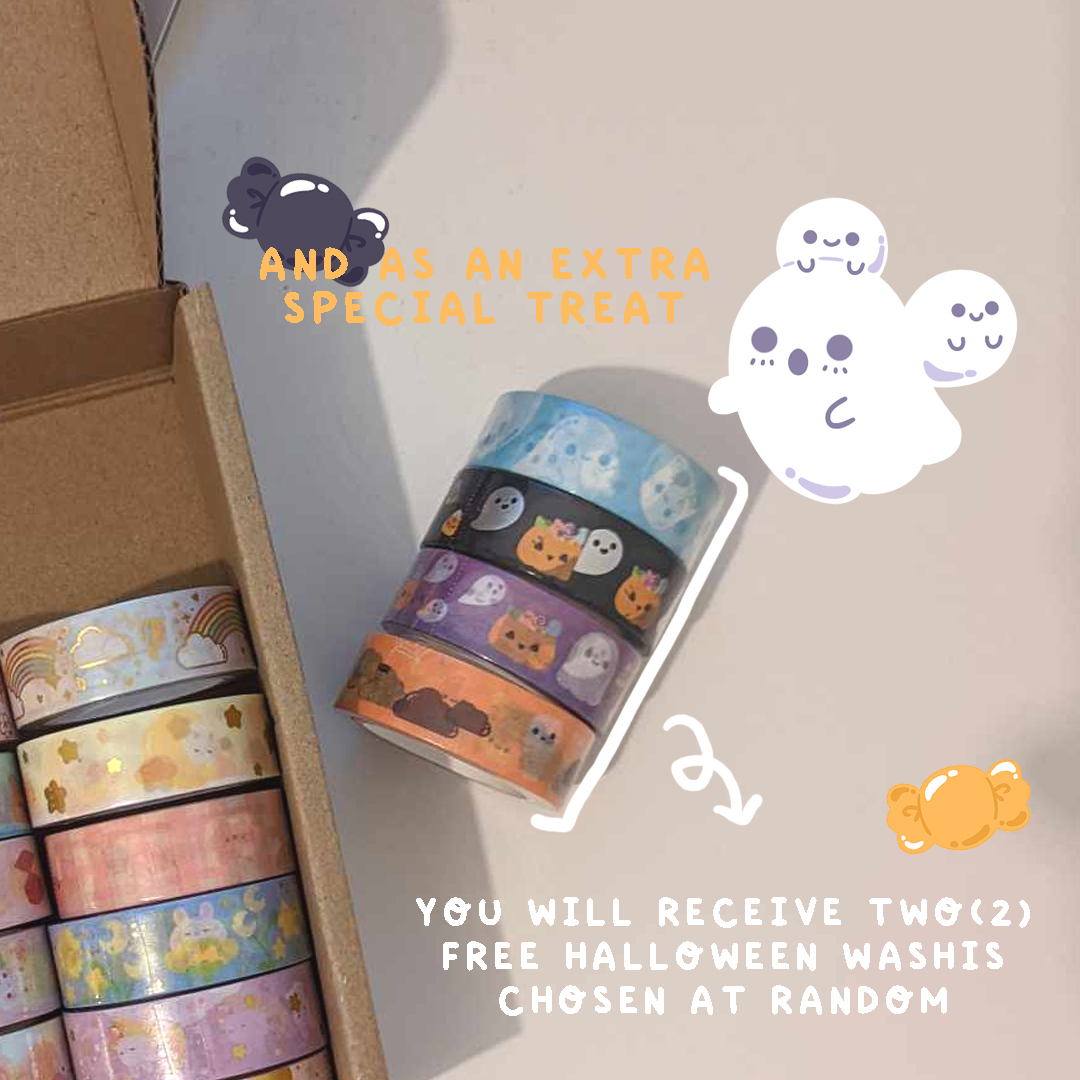 HappyHelloArt's tweet photo. Reminderrrrr! Trick-or-Treat special ends tonight at 11:59PM EST! Go get yourselves some cute washi tapes!! https://t.co/1DXz3HrdSN