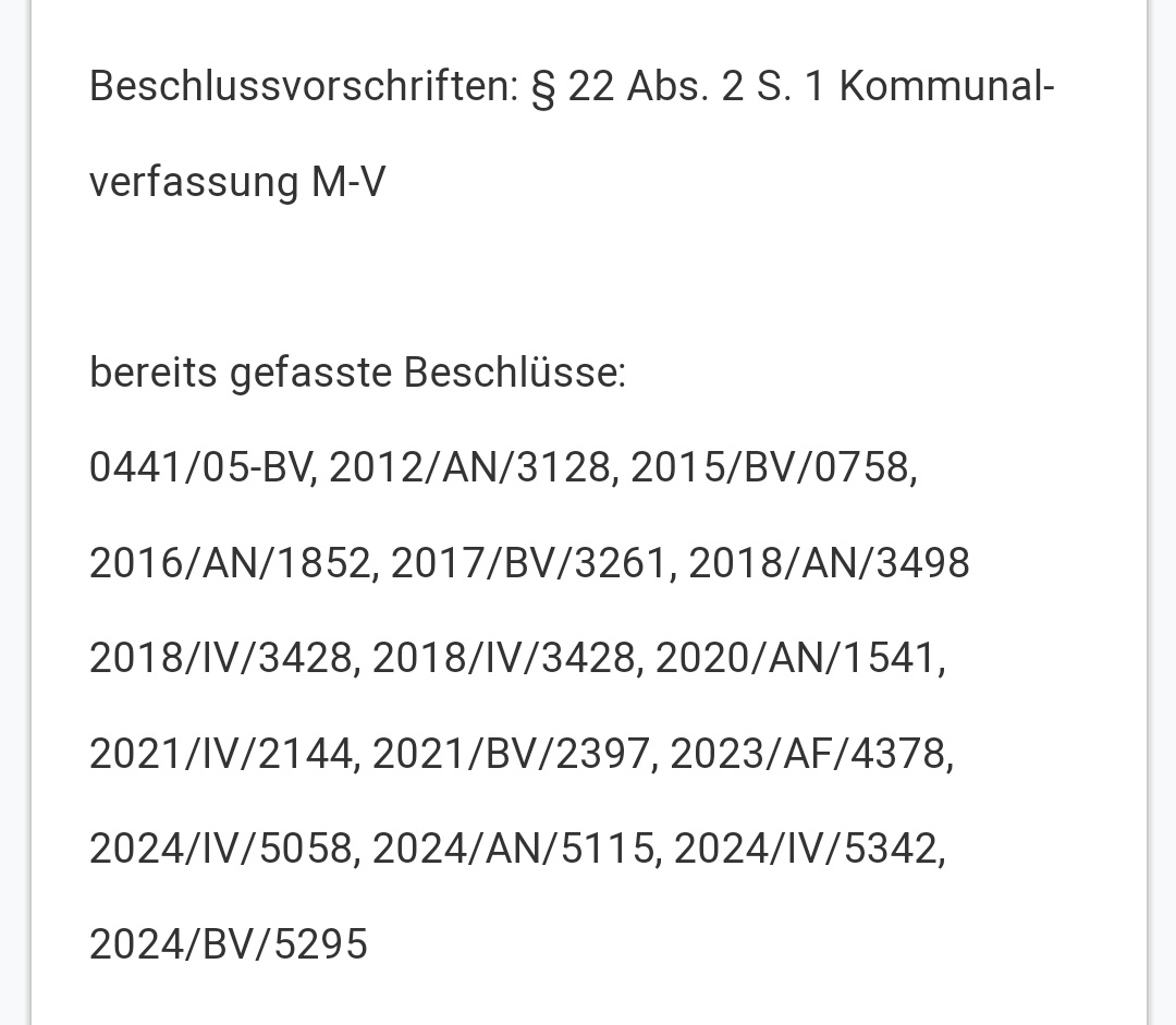 So sieht ein durchschnittlicher Beschluss der Rostocker Bürgerschaft aus.
Diesmal geht es darum, dass die seit Jahren diskutierte Eishalle jetzt doch nur eine Schwimmhalle werden soll.