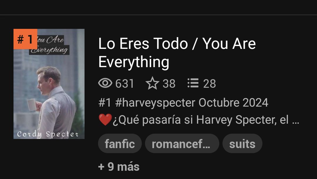 cordy28's tweet photo. Bueno otra vez mí fan fic está #1 en #harveyspecter. Una locura. Escribiendo la secuela. Los espero allá a los que le gustan los fanfic un poquito subidos de tono 🫦😂 https://t.co/dkuQaQBxZH