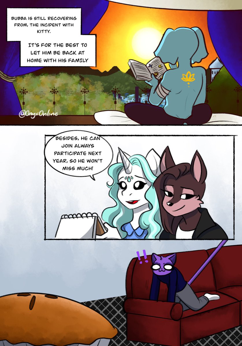 Space Riders Episode 8 “Cold Sweets”
1/?
On this short episode, the crew prepare to participate in the Citadel’s Fall Fest! A lighthearted episode to serve as a palette cleanser 

#SmilingCrittersAU #dogday #catnap