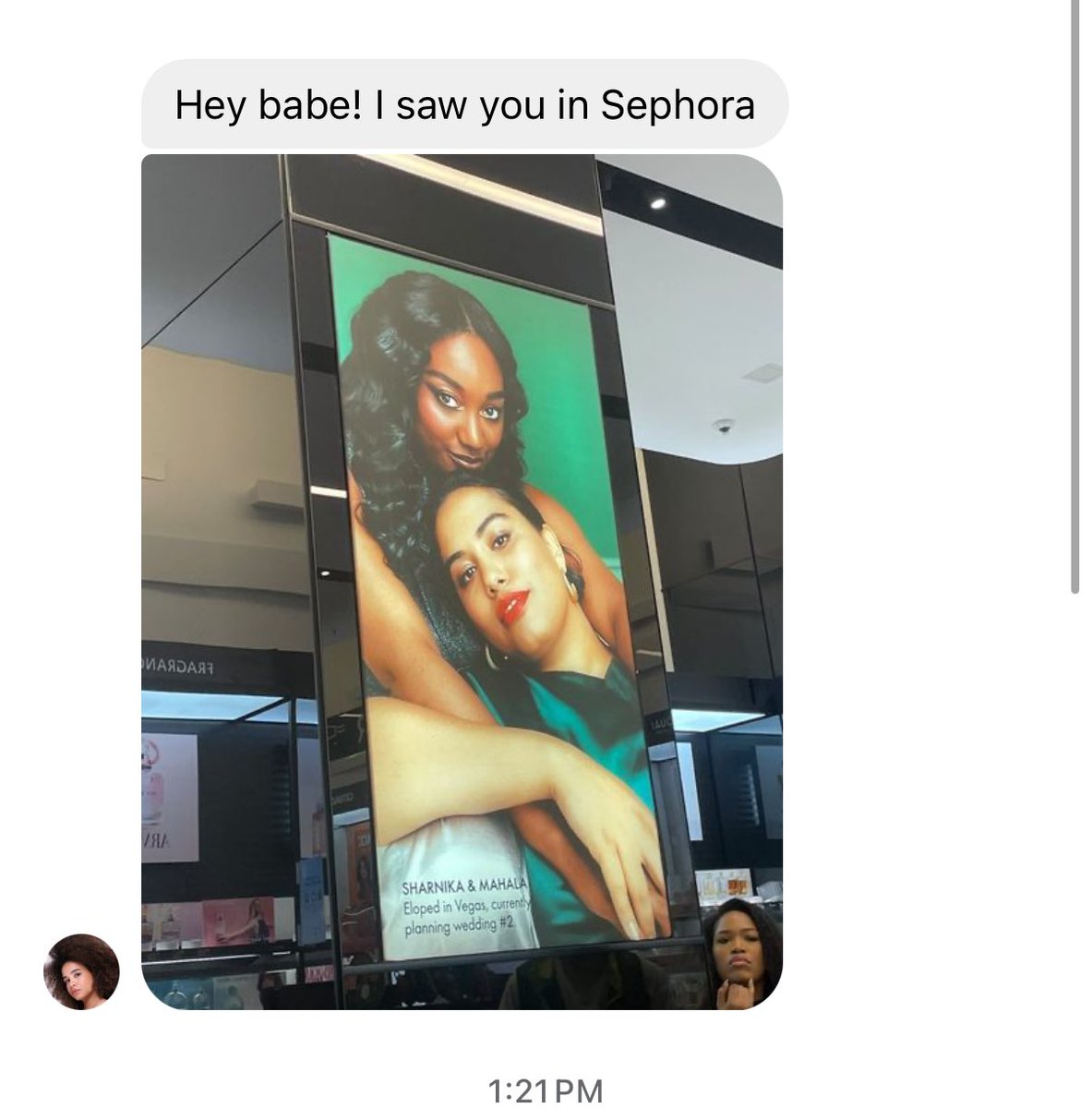 mahalamodels's tweet photo. SCREAMING!!!!! ME AND WIFEY ARE IN SEPHORA STORES! 🥹🤍 https://t.co/sj4nUsB8D8