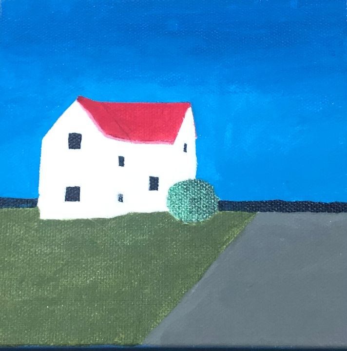 Plain2Pretty's tweet photo. Art of the Day: "Farmhouse Acrylic Painting 6"x6"". Buy at: https://t.co/6I12rJgSZ1 https://t.co/j4GsqLfihn