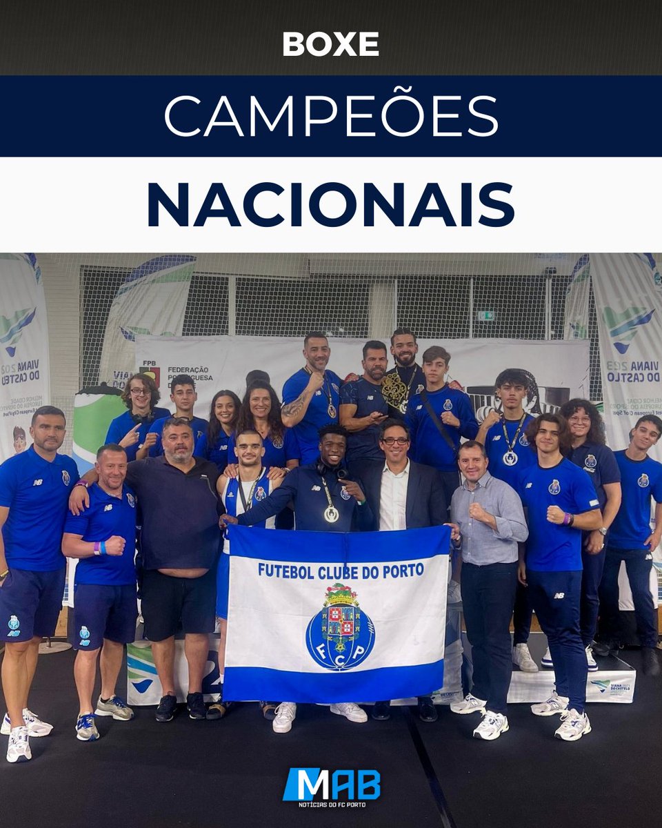 MAB1893's tweet photo. FC Porto ⭐️ Campeões Nacionais de Boxe

#FCPorto #FCPortoBoxe #Boxe #DragõesJuntos #NaçãoPorto #ComoNósUmDeNós #IndomáveisPorNatureza #ImortaisPorDireito #InvictosDeCoração #FCPortoSports https://t.co/t373Xlr2X6