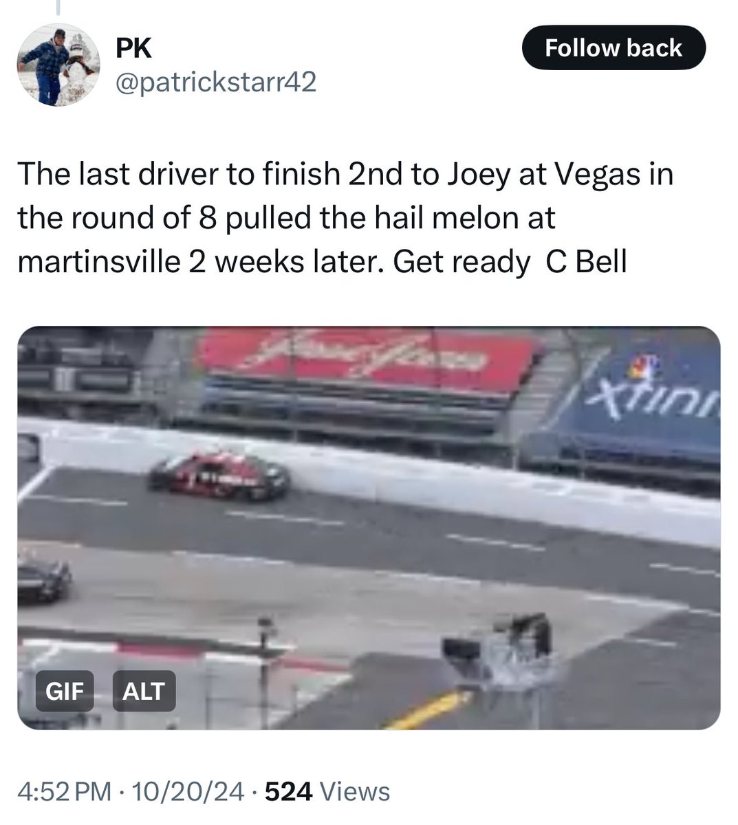 Aged NASCAR tweet media