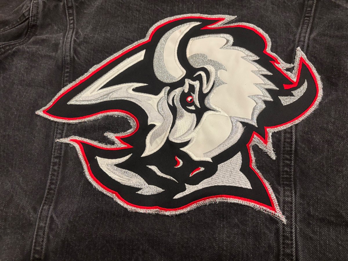 shaynagoldman_'s tweet photo. very excited about this ~ denim drop ~ and all of the details in each jacket. 

UP FIRST. we have an iconic goathead reworked jacket. the jersey was so stained, but I salvaged a lot of it for this + another project. 

https://t.co/THrSURgxv5 https://t.co/64nWeWOm1J