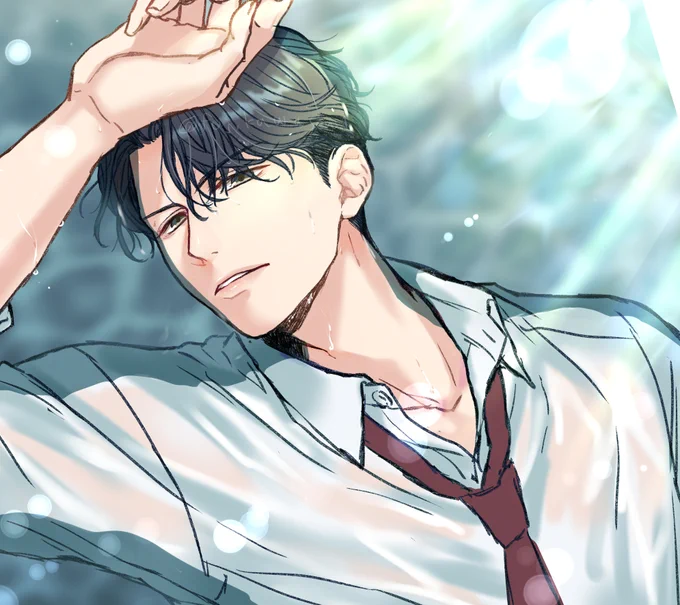 この手の二次元イケメン水没画を見かけると「耳に水が入るよ!」って引っぱり上げたくなる。でも描くのは楽しい。この人はきっと耳栓をしていることでしょう 