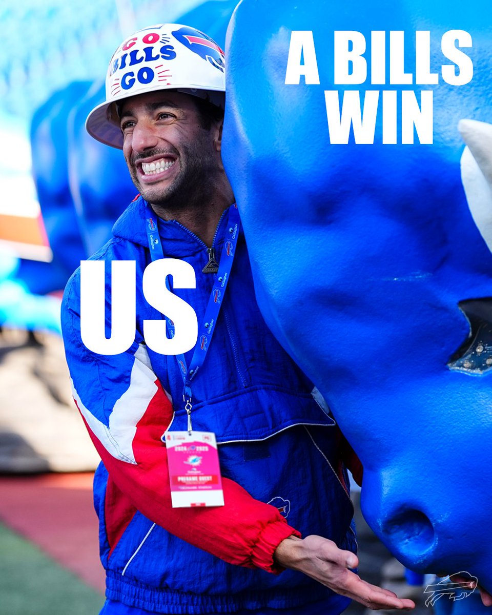 BuffaloBills's tweet photo. Can confirm @DanielRicciardo had a good day. 😁

#MIAvsBUF | #BillsMafia https://t.co/5eKPOa1rX0