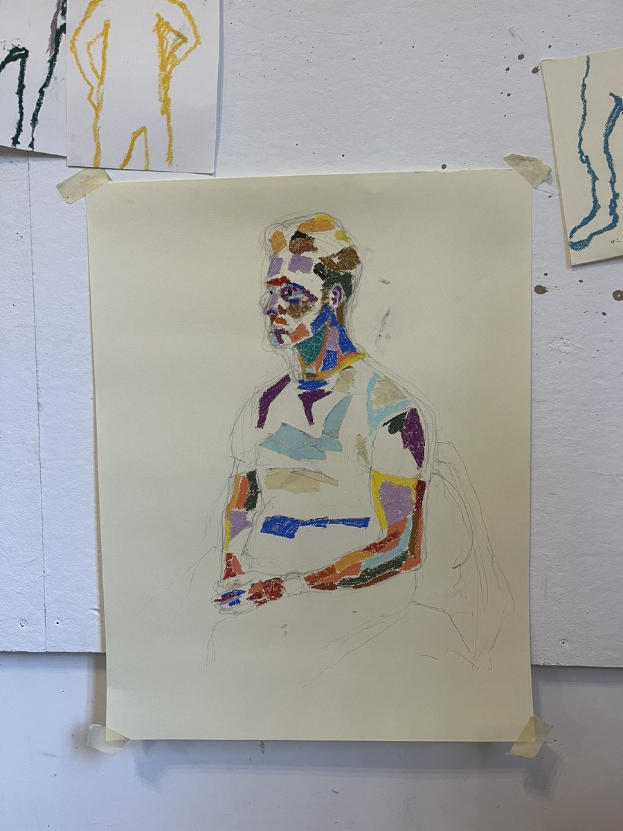 msdoodlinit's tweet photo. Spent the last two days in the woods listening to tunes, drinking coffee and learning portraiture with the generous and quietly wonderful Morag Caister 🌿🌀💕#portrait #painting #redstudio #moragcaister https://t.co/wNJ87YPBCs