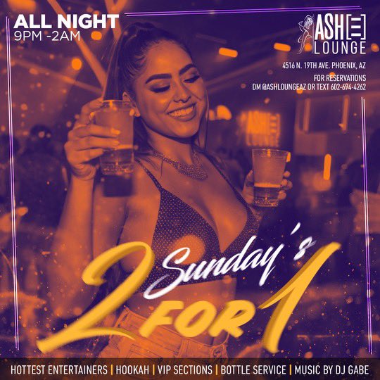djgabephx's tweet photo. Sunday Funday Doors Open 9pm https://t.co/bGOrZKfz5G