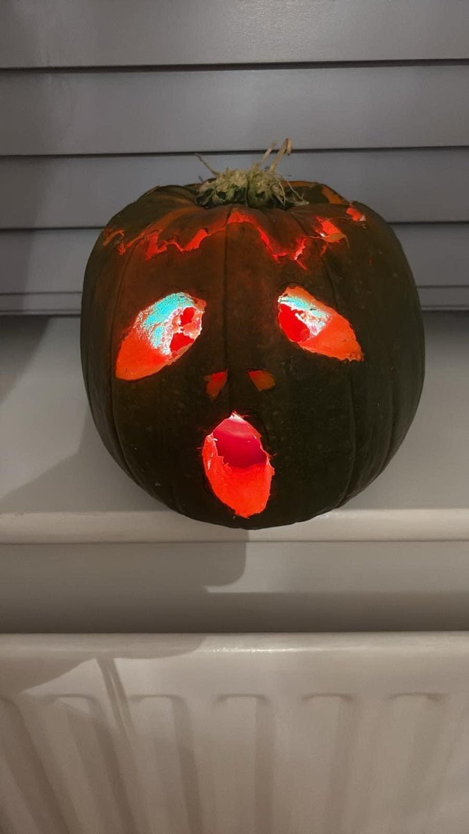 Nihaal (5JJ) decided to enter 2 pumpkins this year! 🎃🎃