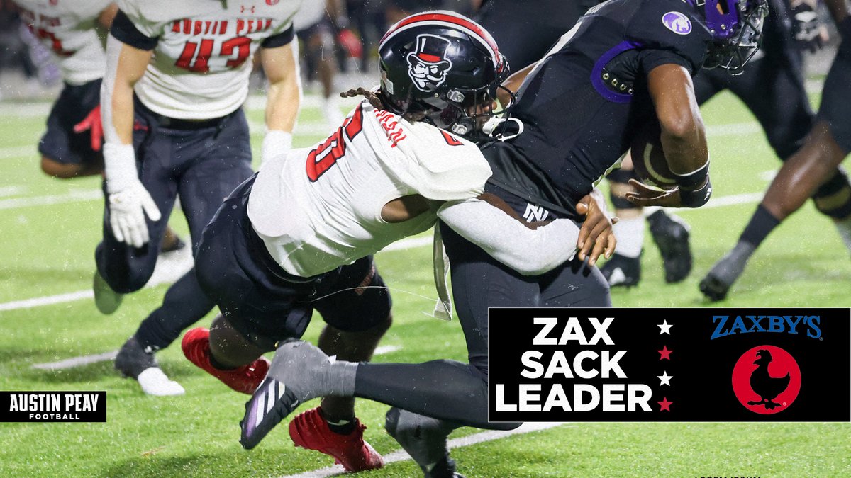 GovsFB's tweet photo. The 𝗕𝗜𝗚 𝗭𝗔𝗫 𝗦𝗔𝗖𝗞 leader against North Alabama! 🎩🏈

@BoSpearman3 picked up his team-leading 3⃣rd sack of the season! https://t.co/HrElIwplut