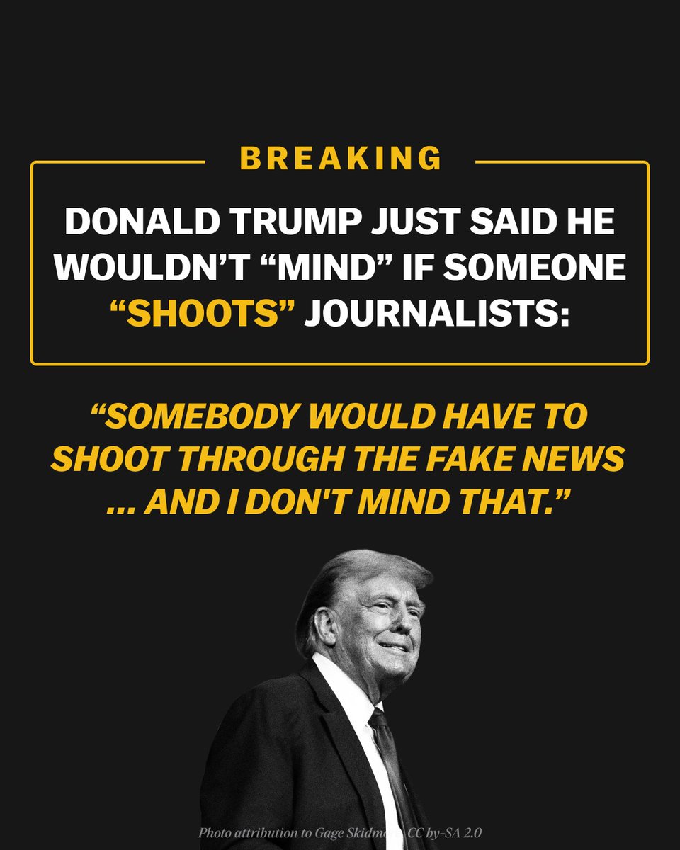 oregon_rural's tweet photo. Another day, another threat of political violence from Donald Trump. 

@KamalaHarris is the only option on November 5th. https://t.co/08EUTtrm2f