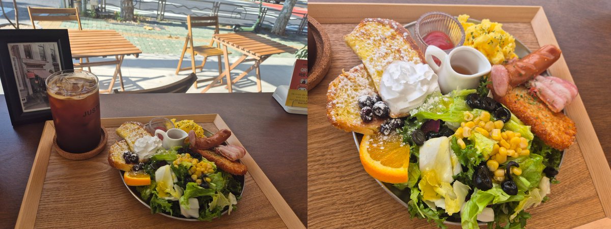 gksmf2292's tweet photo. One relaxed and leisurely Sunday morning with 
brunch at a cafe. https://t.co/AalJ6Yd7NT