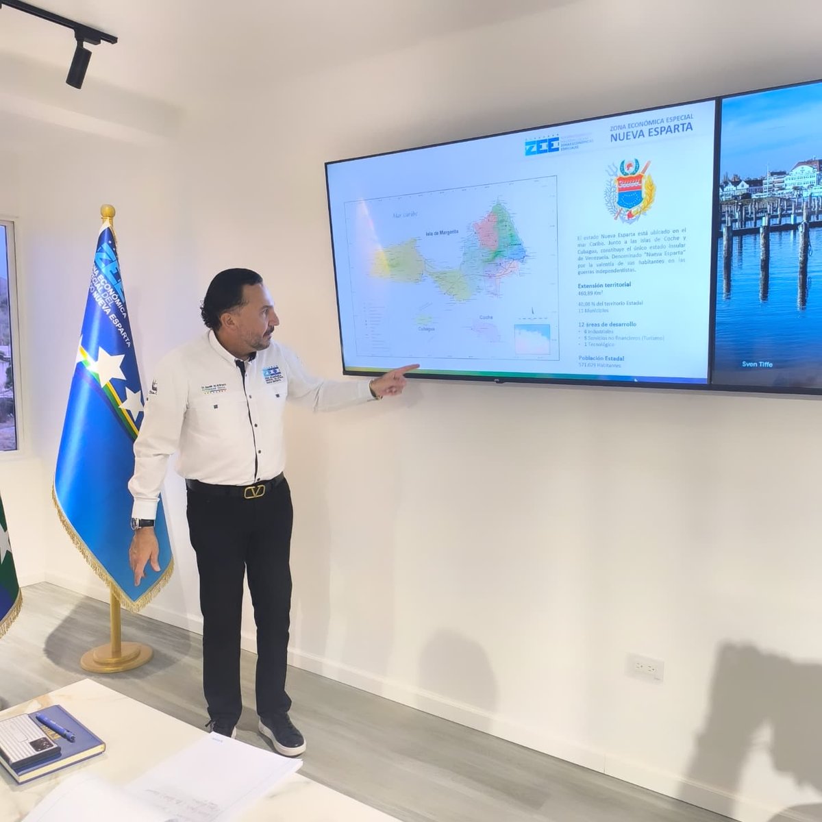 Samir_alattrach's tweet photo. #Destacado
La Zona Económica Especial del Estado Nueva Esparta sostuvo encuentro con representantes de la empresa China Motors Company. 
Expusimos las oportunidades de inversión  para el desarrollo y avance del vertice Industrial en materia de transporte urbano.
@NicolasMaduro https://t.co/L2f0RwRXFI
