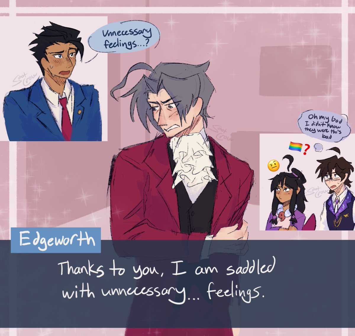 sootcrow_'s tweet photo. Hey guys Twitter kinda sucks. Anyways here’s some narumitsu art I made on unnecessary feelings day https://t.co/3ZThyuruR5