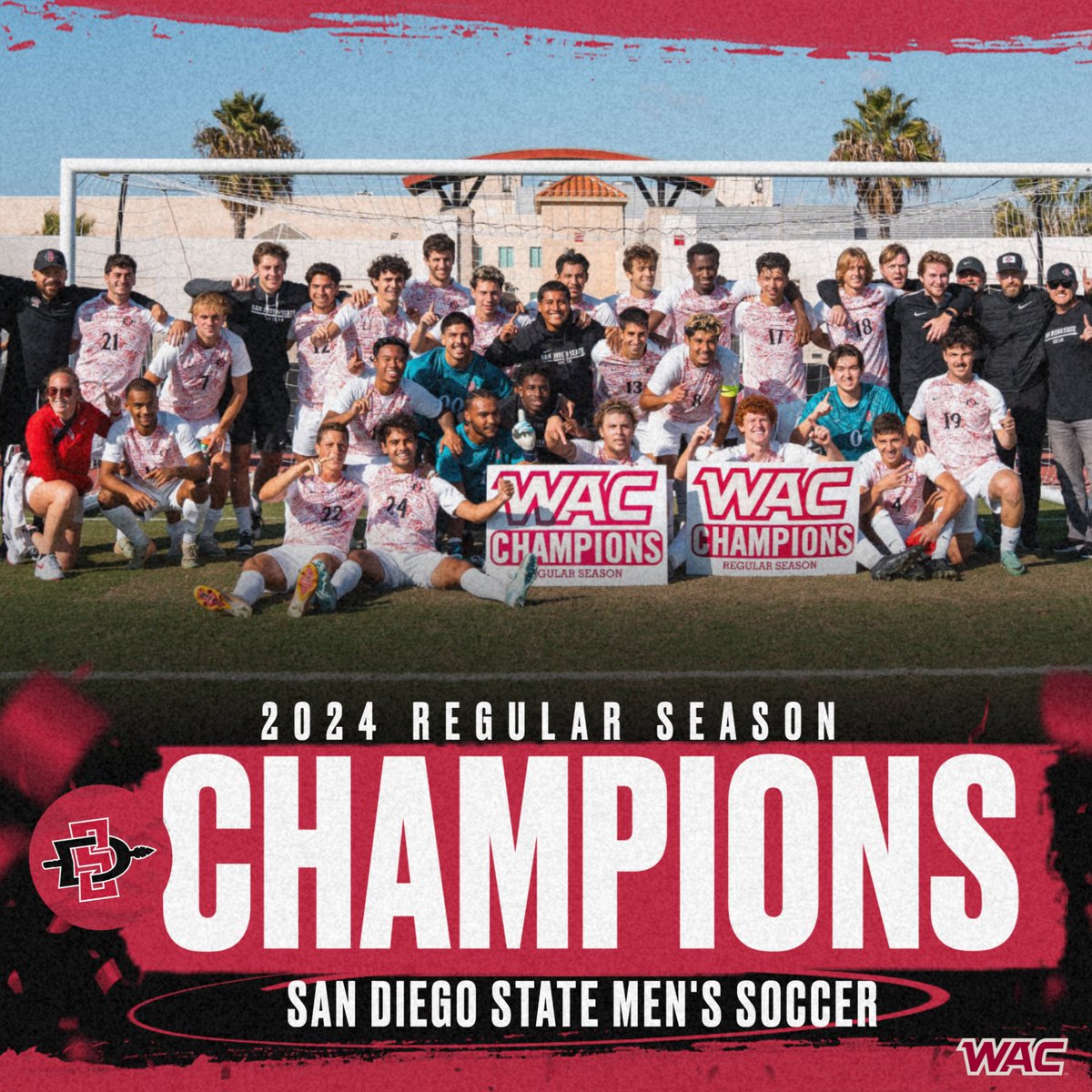 The Western Athletic Conference (@wacsports) on Twitter photo 🏆 Congratulations to <a href="/AztecMSoccer/">San Diego State Men's Soccer</a> for clinching the outright #WACmsoc regular season championship!
#OneWAC x #WACmsoc 🏆 Congratulations to <a href="/AztecMSoccer/">San Diego State Men's Soccer</a> for clinching the outright #WACmsoc regular season championship!
#OneWAC x #WACmsoc