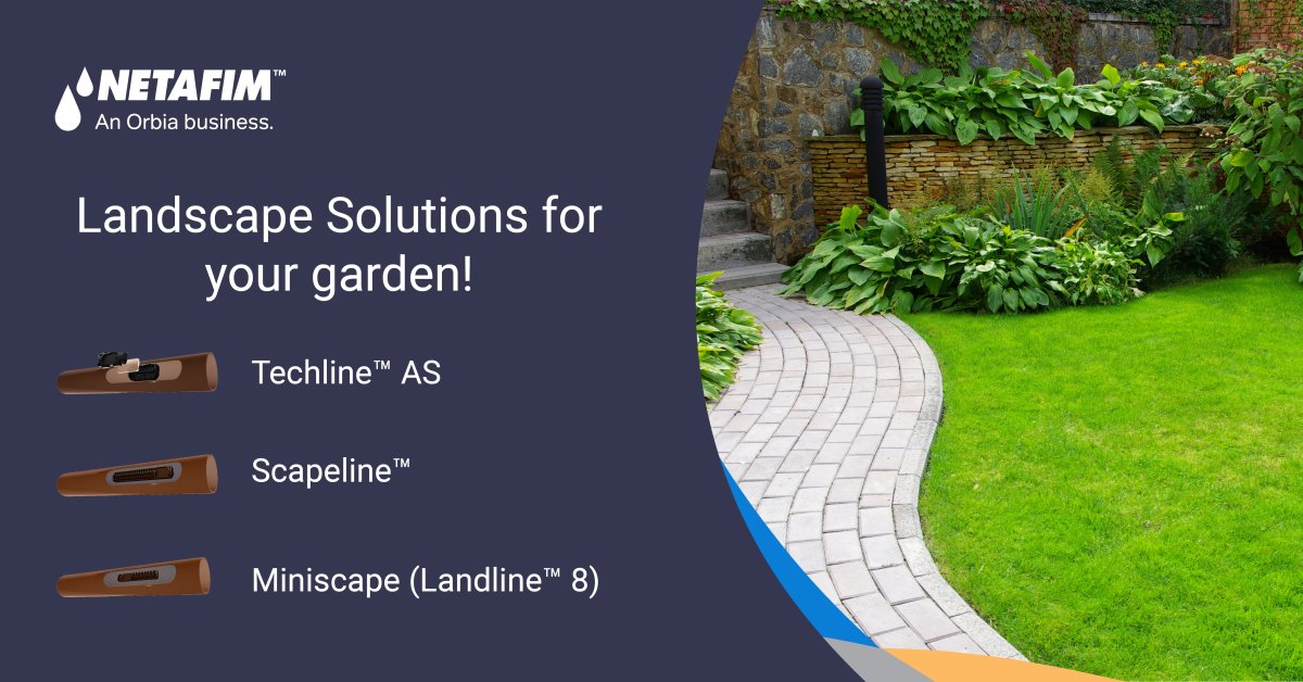 NetafimAusNZ's tweet photo. Transform your garden with easy-to-install landscape solutions, offering efficient watering options for both small and large gardens.
For more information: https://t.co/DhsN3FvBY3
#growmorewithless #precisionagriculture #netafim https://t.co/HbUGKN8vbU