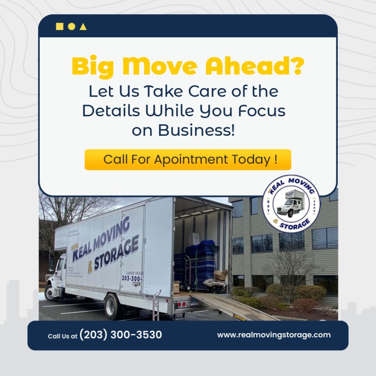 RealMovingofCT's tweet image. Big Move Ahead? Let Us Take Care of the Details While You Focus on Business!

🌐 Visit Our Website at realmovingstorage.com/commercial-mov…

#RealMovingStorage #BusinessRelocation #OfficeMove #FairfieldCT #StamfordCT #MilfordCT #NorwalkCT #DanburyCT #HartfordCT #NewHavenCT #FastDelivery