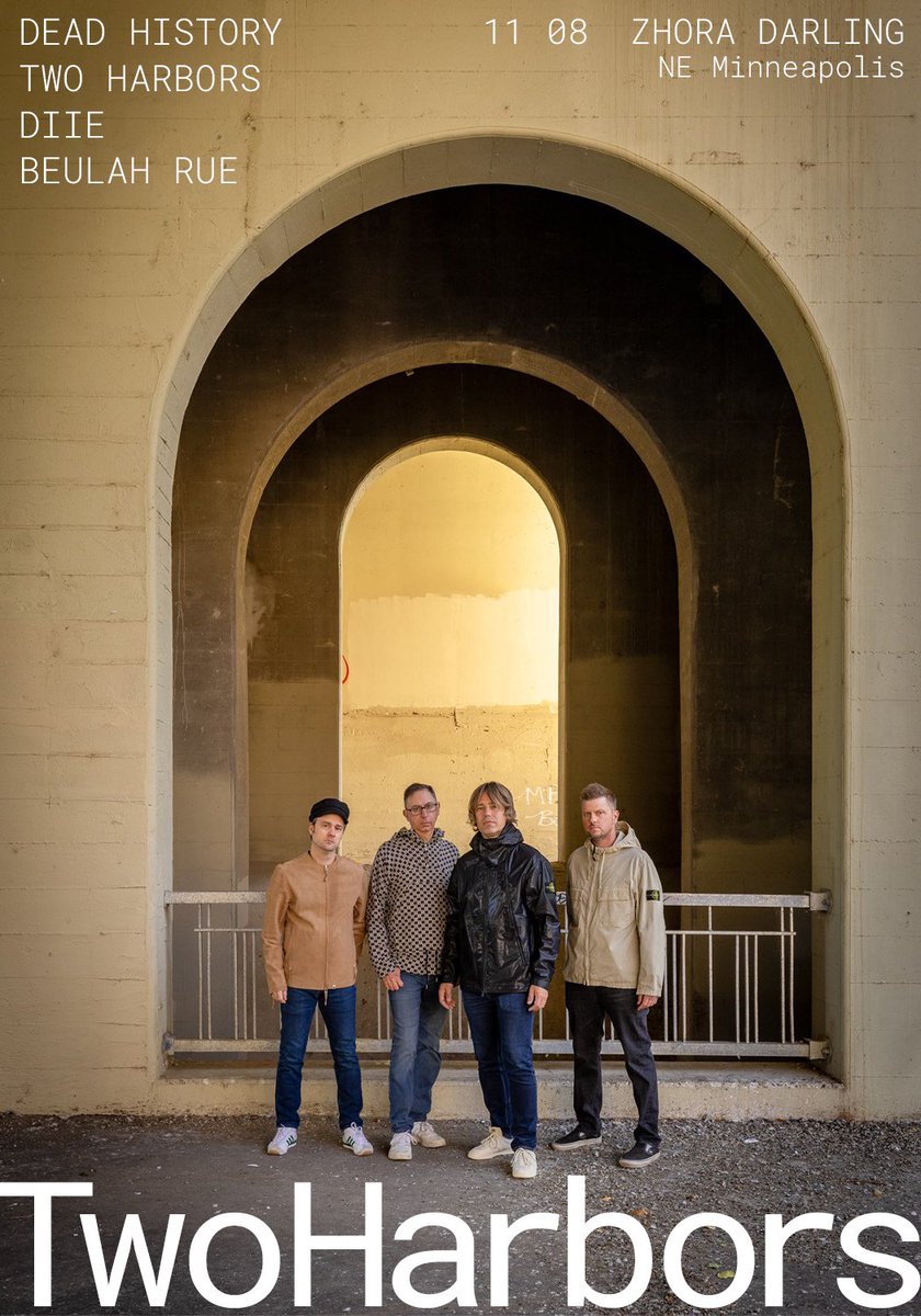 TwoHarbors's tweet image. Dead History • Two Harbors • DIIE • Beulah Rue
Friday, November 8 at Zhora Darling
NE Minneapolis 
7:30PM Doors/8PM Show
Join us!