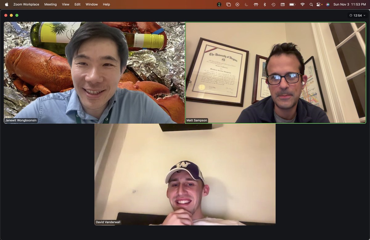 Sometimes the research is so exciting that Dave, <a href="/janewitwong/">Janewit Wongboonsin, MD, MS</a> and I have midnight zooms to go over our results 🤓🤓🤓....Just kidding, it's really a "ThaimeZone" thing. <a href="/TheSampsonLab/">Sampson Lab for Kidney Genomics</a> #kidneyomics🧬🫘