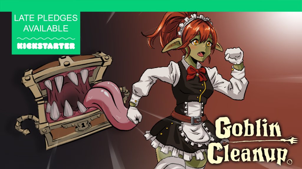 Today, we’ve hit €200,000 on Kickstarter! (Thank you all!) 🎉 
The campaign is officially closed, but late pledges will remain open until the end of the month. If you know anyone who loves cleaning simulators featuring adorable goblin maids, be sure to let them know!