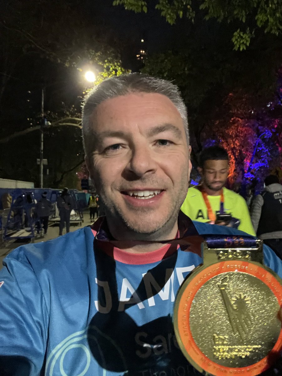 James Harrod (@jamesharrod) on Twitter photo So happy to say I completed the <a href="/nycmarathon/">TCS New York City Marathon</a>, running for <a href="/Sarcoma_UK/">Sarcoma UK</a>.
All was well til mile 8 when I pulled up with painful cramp in my left calf. At one point I thought I couldn’t go on. But I did - slowly!!
Thanks to all who sponsored - £4300+ raised for the charity 👍 So happy to say I completed the <a href="/nycmarathon/">TCS New York City Marathon</a>, running for <a href="/Sarcoma_UK/">Sarcoma UK</a>.
All was well til mile 8 when I pulled up with painful cramp in my left calf. At one point I thought I couldn’t go on. But I did - slowly!!
Thanks to all who sponsored - £4300+ raised for the charity 👍