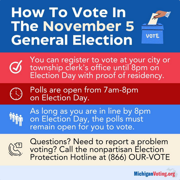 CleanWaterMI's tweet photo. It's officially #ElectionDay!

The freedom to vote is a great thing. Every vote is a voice, &amp; every vote counts. Make sure you speak out for clean water, a healthy environment &amp; the future for you &amp; your community.

Your voice deserves to be heard. ♥️

#CleanWaterVoter #MIvoting https://t.co/hMfsMiZhWj