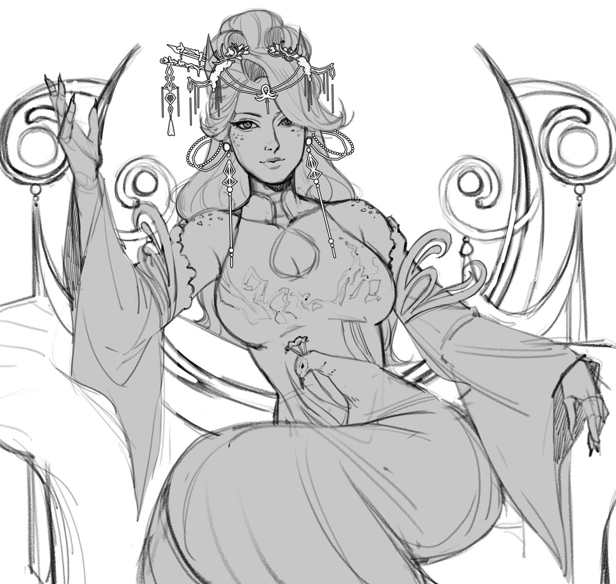 _0fourtel's tweet image. sorry for not posting the sketches of the commed artworks 🥺