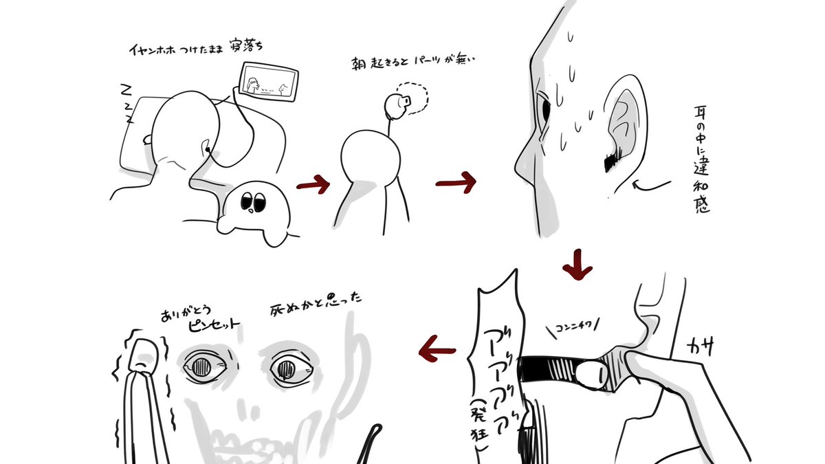 shiburingaru321's tweet photo. イヤホンつけて寝るのやめよう
そう思わされた朝でした https://t.co/UZuTifJ75X