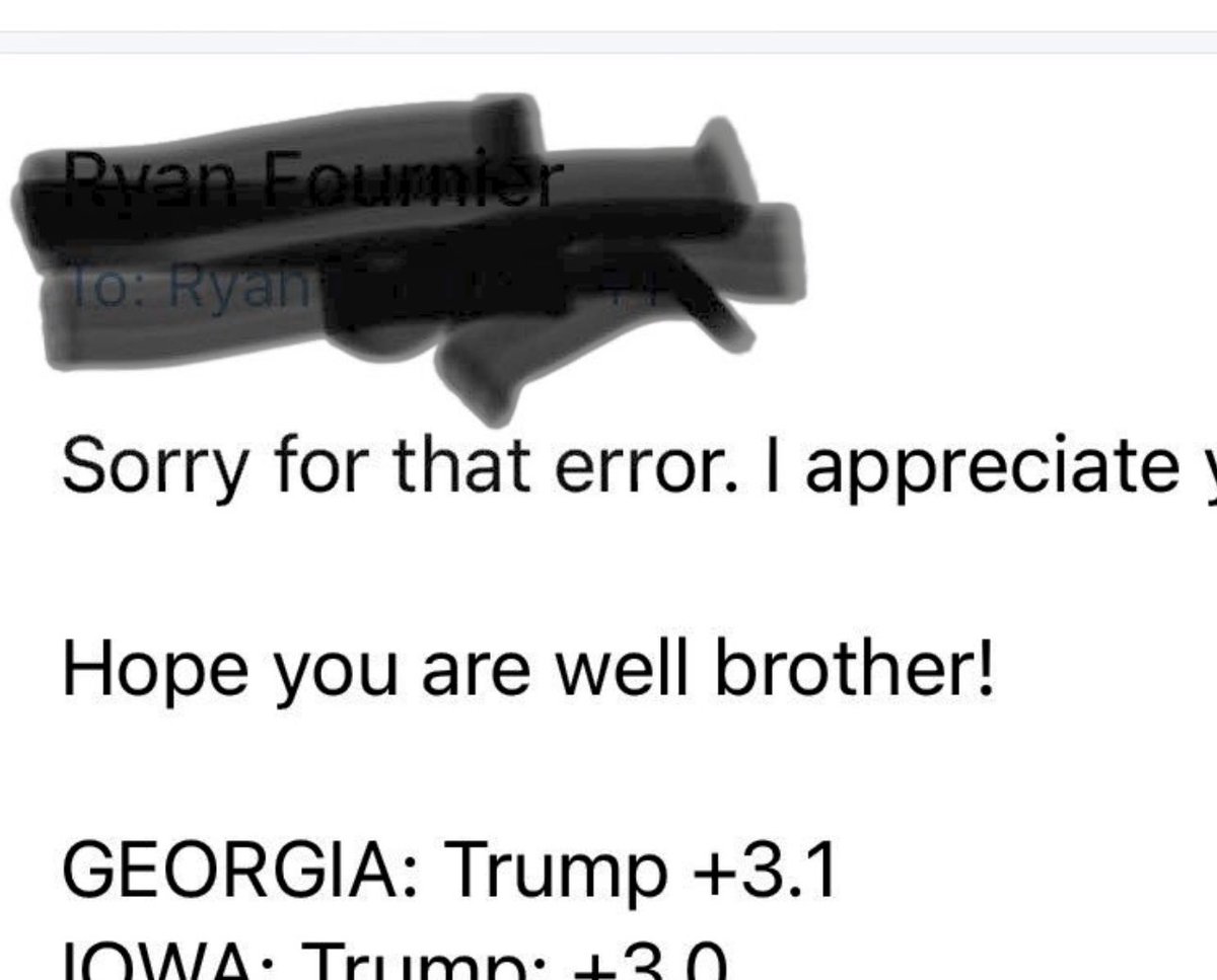 acnewsitics's tweet image. Guys, this MAGA clown Ryan Fournier said he had a secret polster that emailed him polling, which shows Trump winning, but this damn clown got caught, he sent himself fake polling data. 🤣🤣🤣