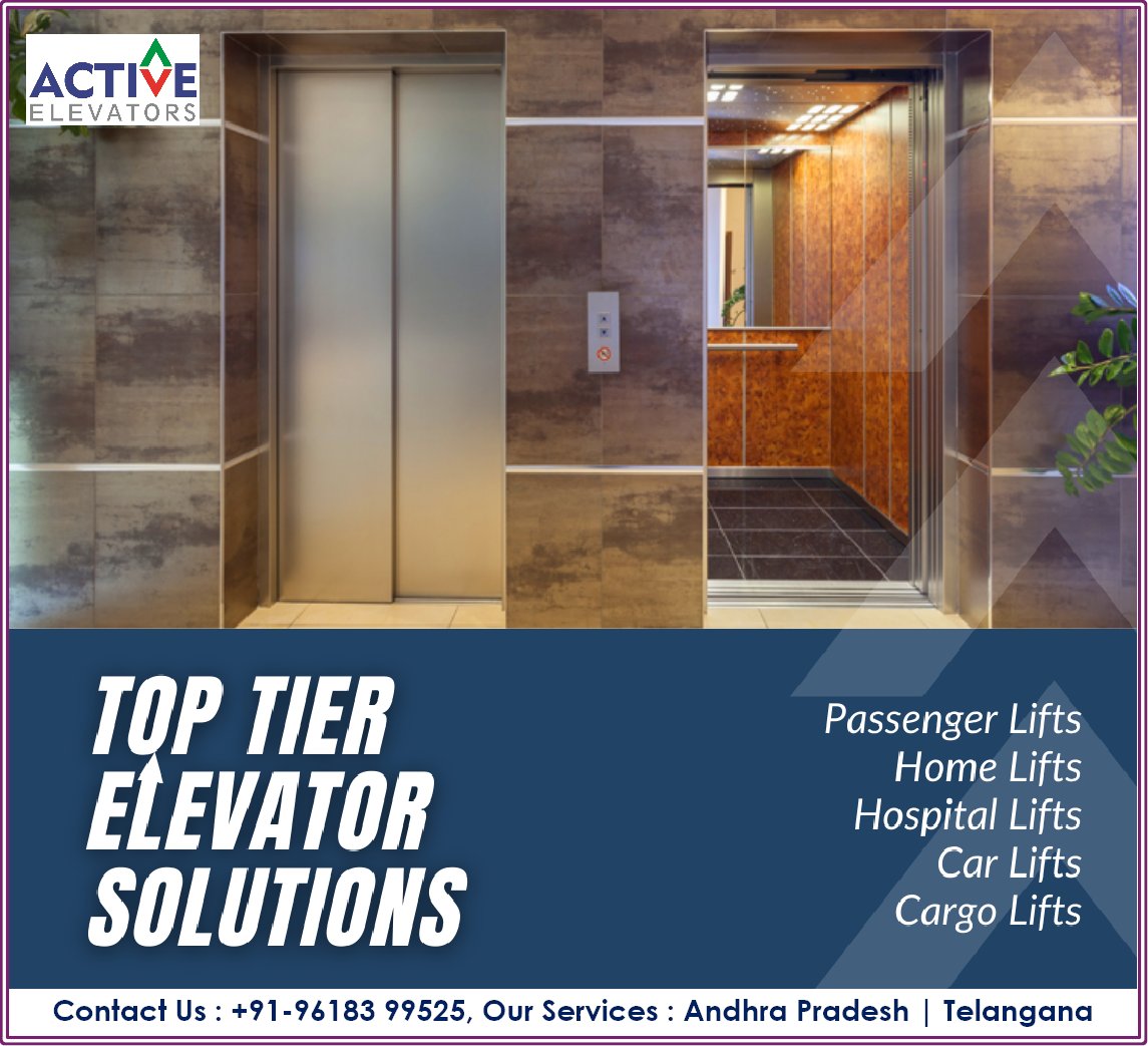 ACTIVEELEVATOR1's tweet image. TOP TIER ELEVATOR SOLUTION BY "ACTIVE ELEVATORS" #activeelevators #activeelevatorsap #activeelevatorshyd #andhrapradesh #telangana #bestelevators #bestquaity #toptier #elevatorsolutions #safeandstrong #reliableservice #ontime