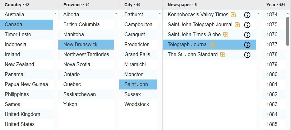 After a long hiatus offline, archived New Brunswick newspapers now back online &amp; fully found on Newspapers.com #nbhist #nbpoli #nbgenealogy #postmedia #cdngenealogy #genealogy
