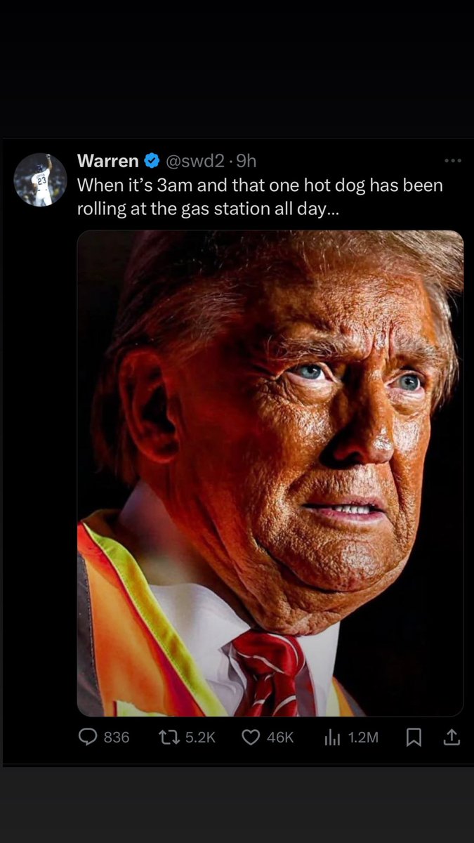 alexsenate's tweet photo. @cmc223 @unusual_whales Not for this orange shit stain https://t.co/acMq8YQwaf