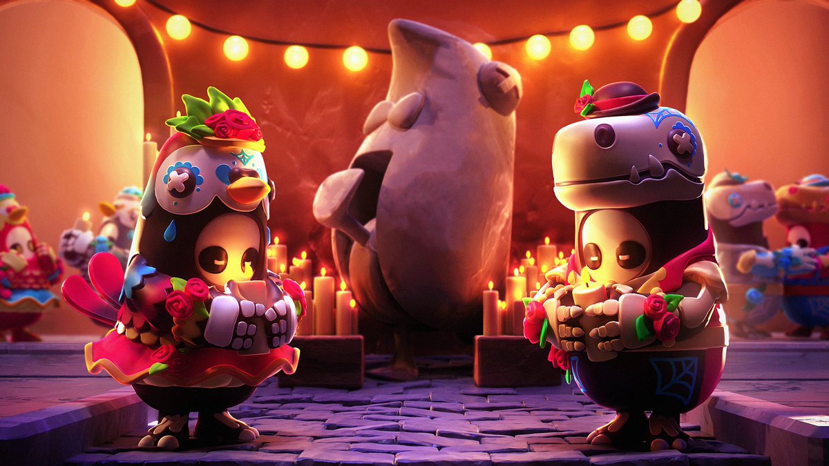 죽음의 날 🕯️ 상점에서 신랑과 신부의 코스튬을 확인해 보세요. #폴가이즈Translate post